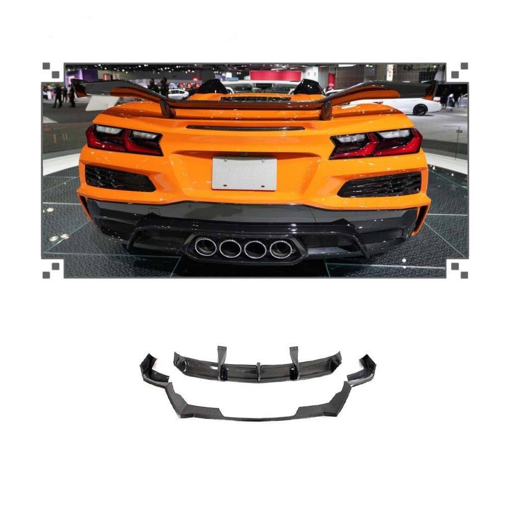 CARBON FIBER REAR DIFFUSER for CHEVROLET CORVETTE C8 (Z06) 2023-2024