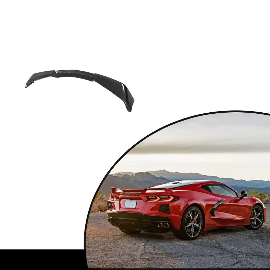 Carbon Fiber Rear Spoiler Rear Spoiler Lid High Tail Wing for Chevrolet Corvette C8 2020-2021