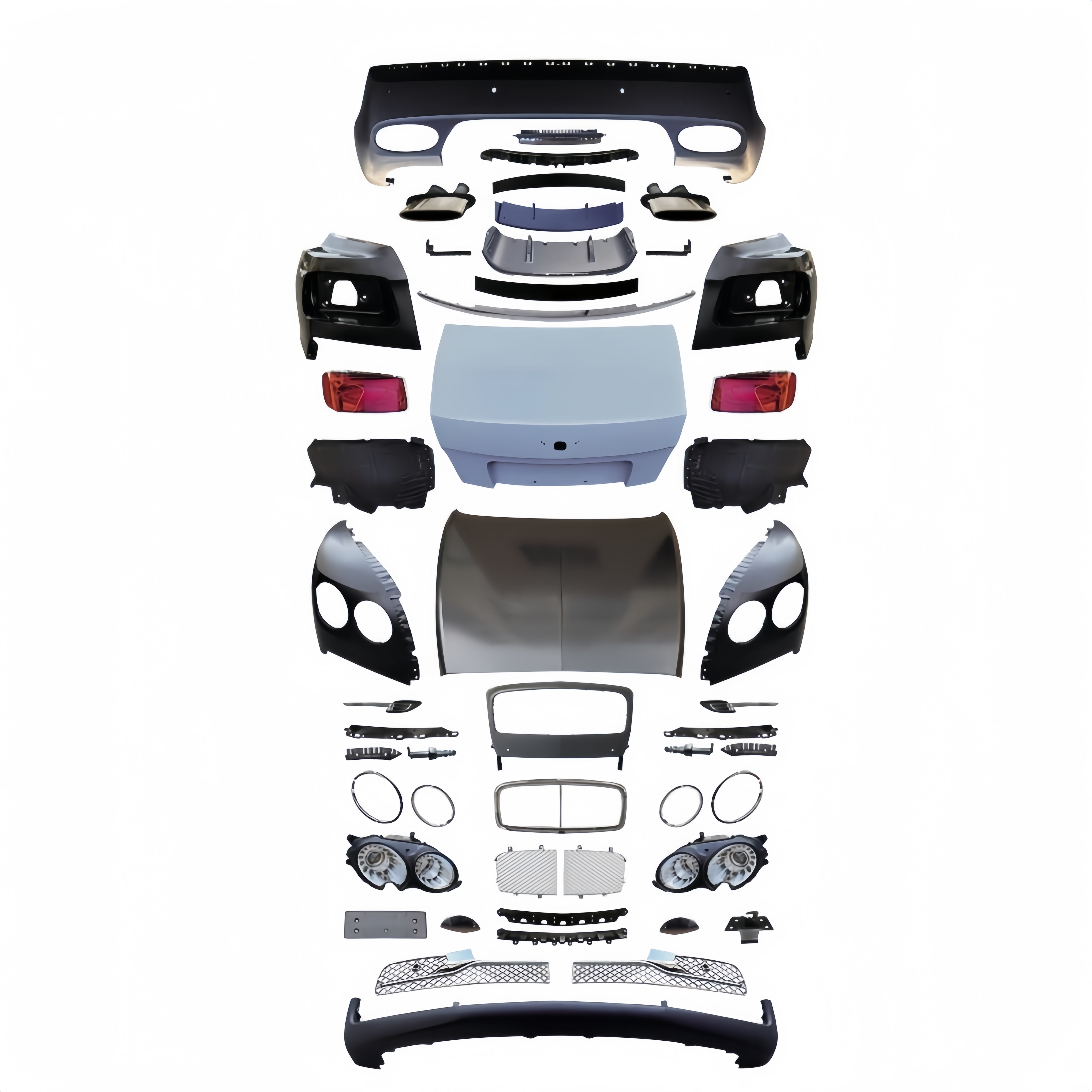Bentley Flying Spur 2005-2012 Old to New 2013-2019 Full Facelift Conversion Kit - Bolt-On Style Complete Body Kit