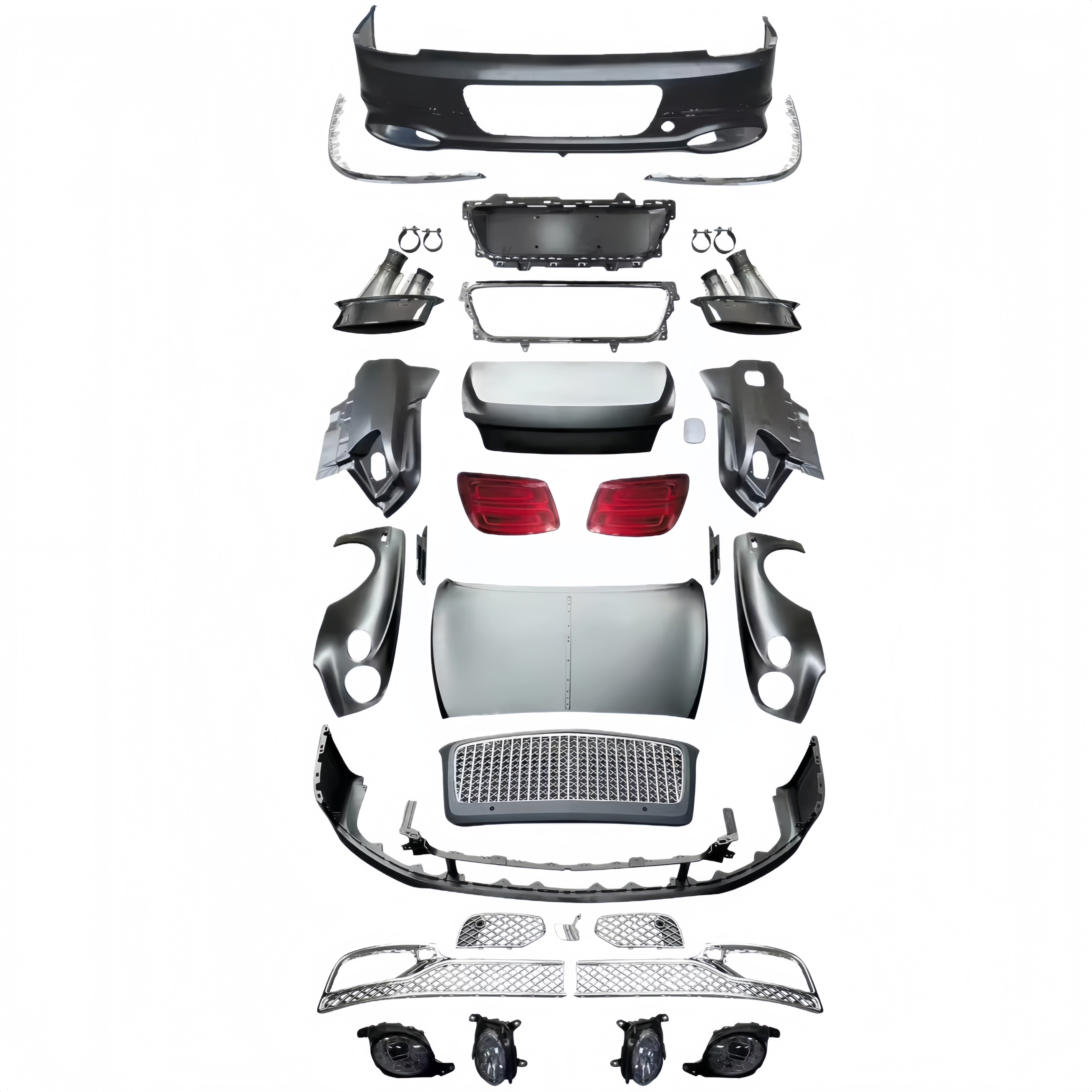 Bentley Flying Spur (2005-2019) Old to New Full Facelift Conversion Kit Complete Body Kit Upgrade 2020+