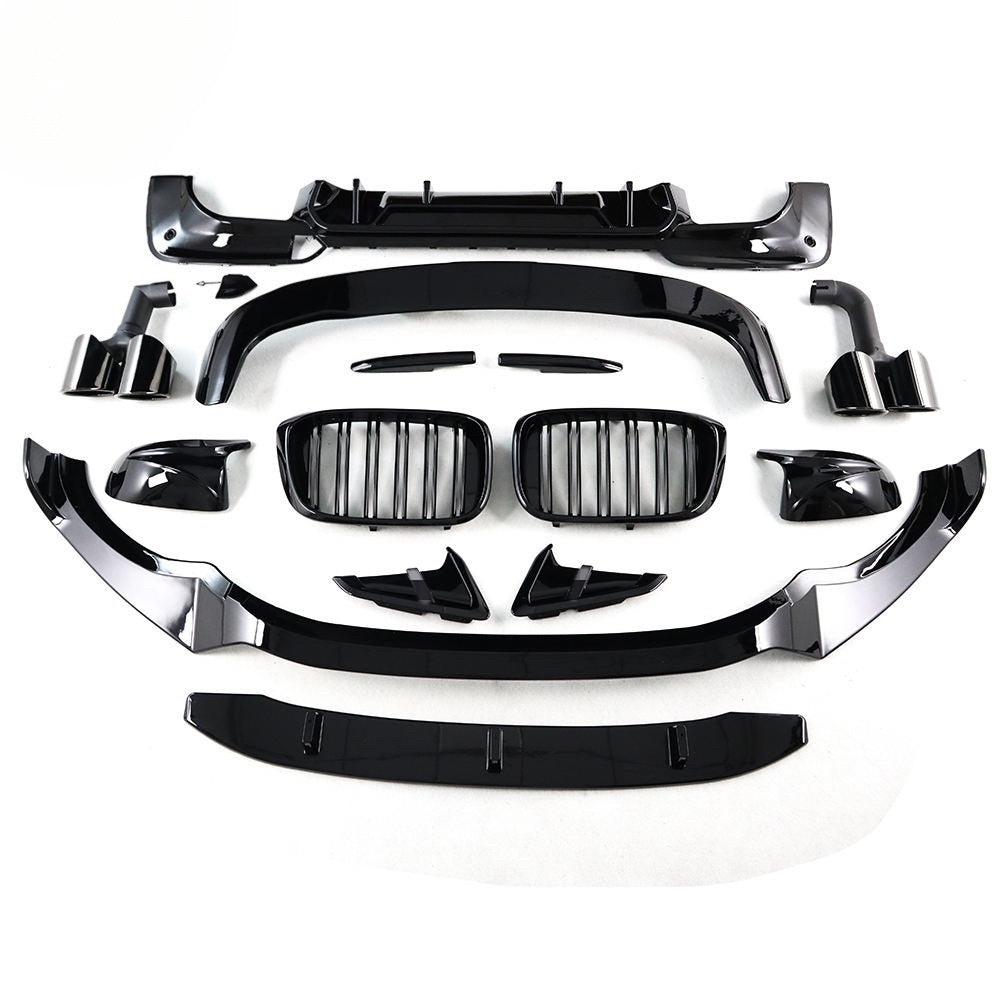 Plastic ABS Splitter Lip Rear Diffuser Body Kit Front Bumper Side Skirts Spoiler Car Auto Part for BMW X3 G01 2018-2021