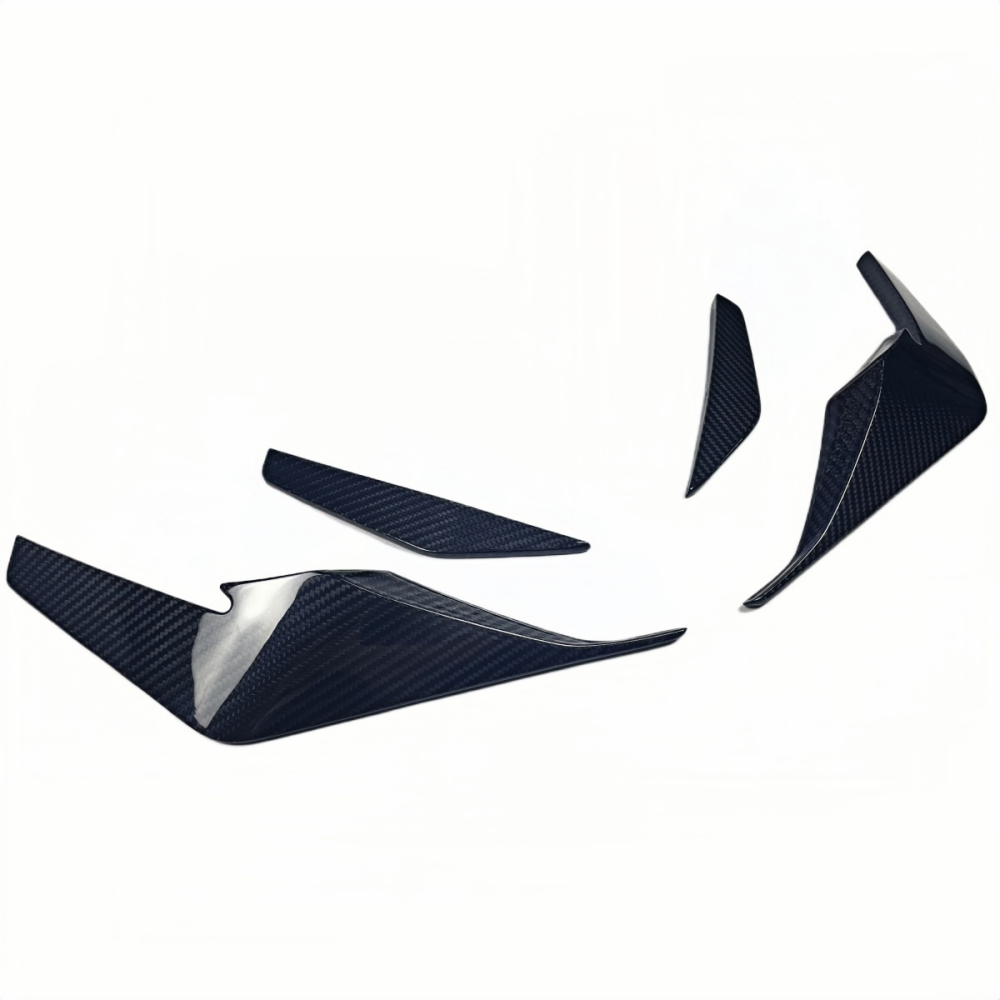 AUDI R8 V10 2022+ PT Style Prepreg Dry Carbon Fiber Front Bumper Canards Splitter