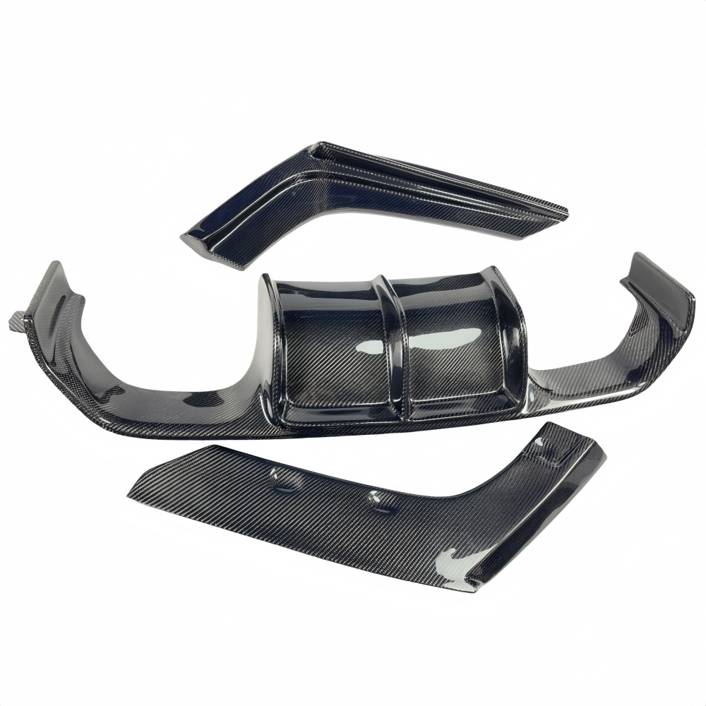 BMW F80 M3 F82 M4 V Style Real Carbon Fiber Rear Bumper Diffuser Lip