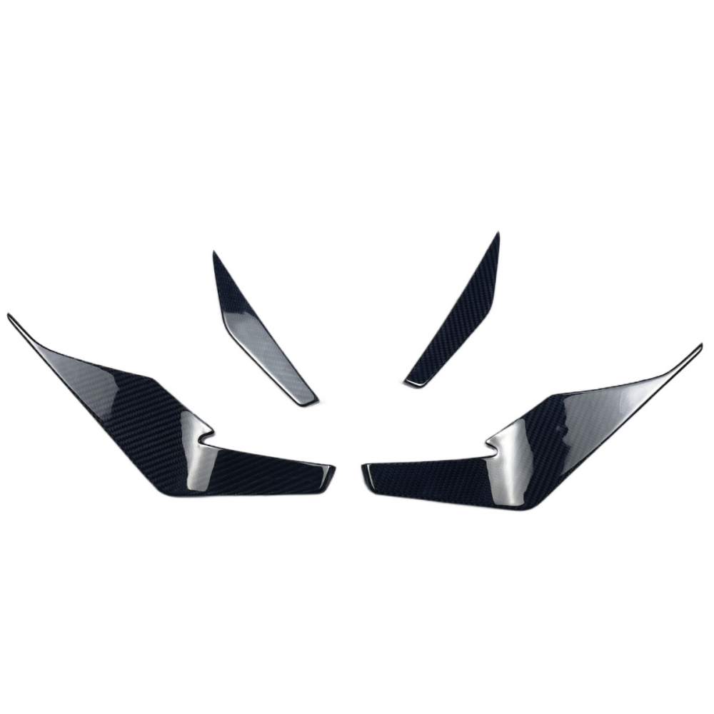 AUDI R8 V10 2022+ PT Style Prepreg Dry Carbon Fiber Front Bumper Canards Splitter