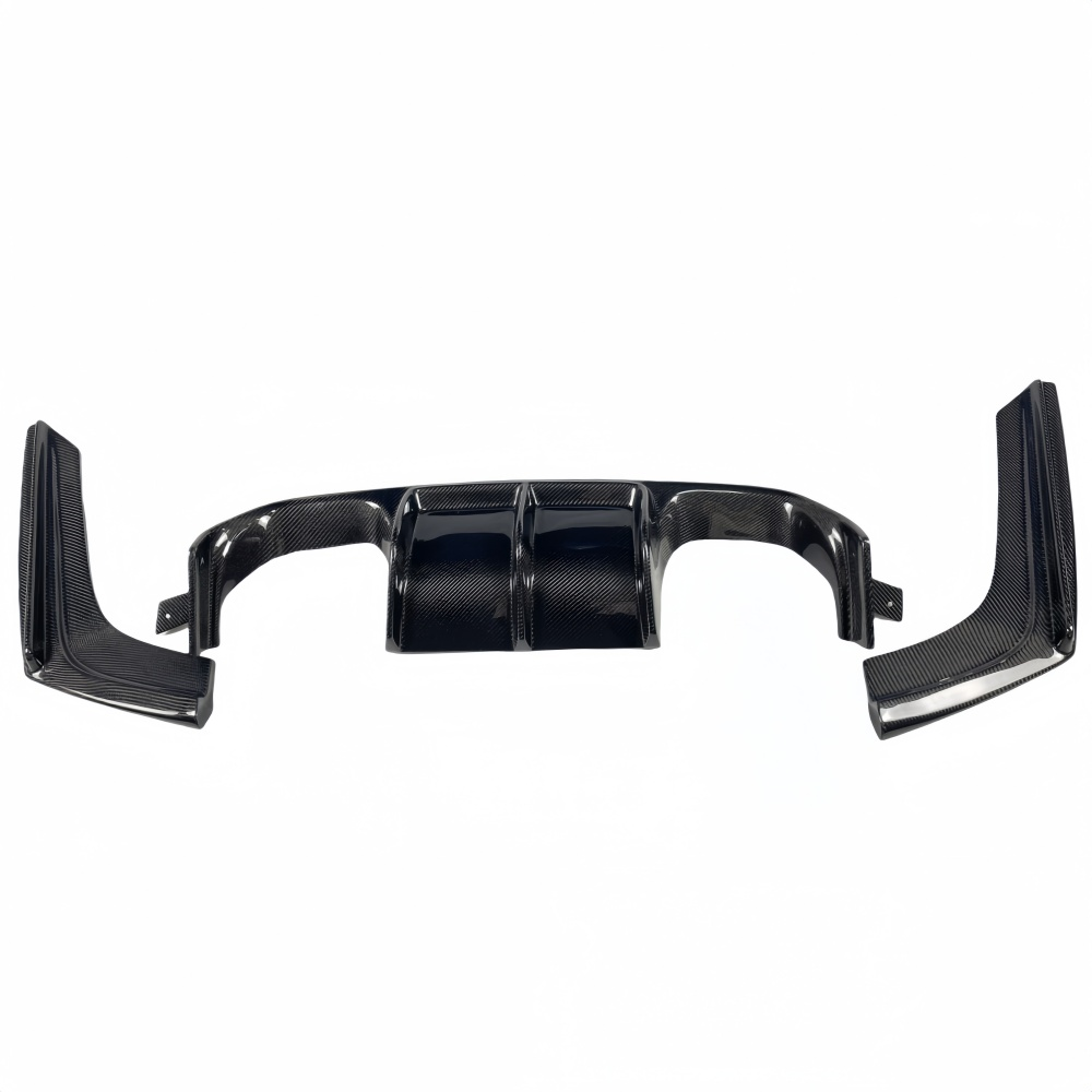 BMW F80 M3 F82 M4 V Style Real Carbon Fiber Rear Bumper Diffuser Lip