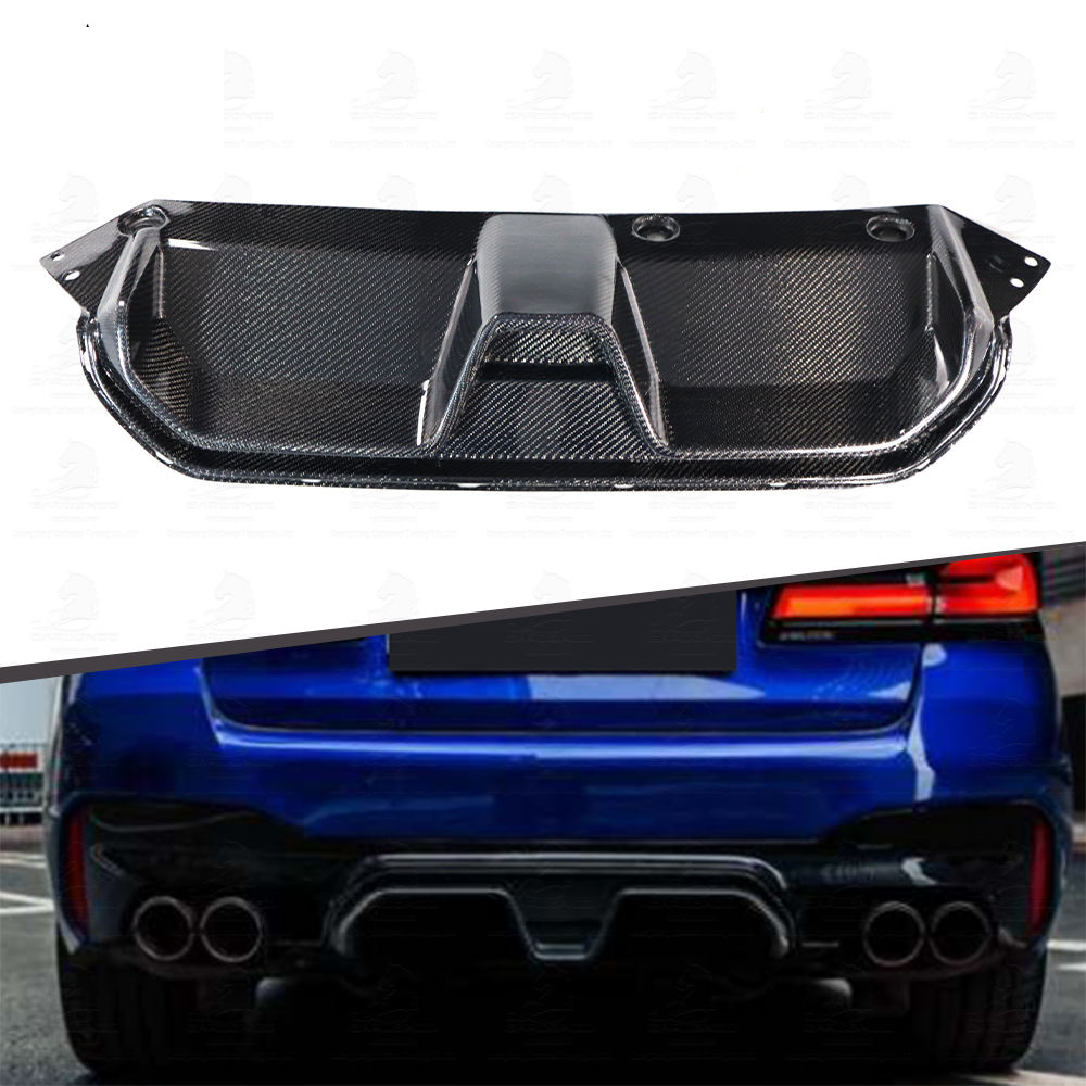 Auto Carbon Fiber Rear Diffuser for BMW F90 M5 CS Style Rear Bumper Spoiler Lip With Splitter 2018+