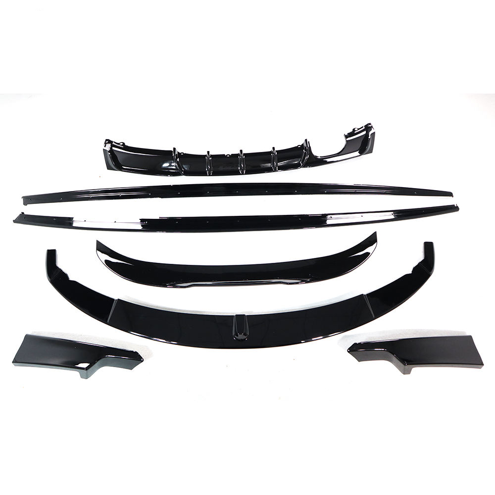 Car Auto Part Plastic ABS Front Bumper Splitter Lip Rear Diffuser Body Kit Side Skirts Spoiler for BMW F30 2013-2018
