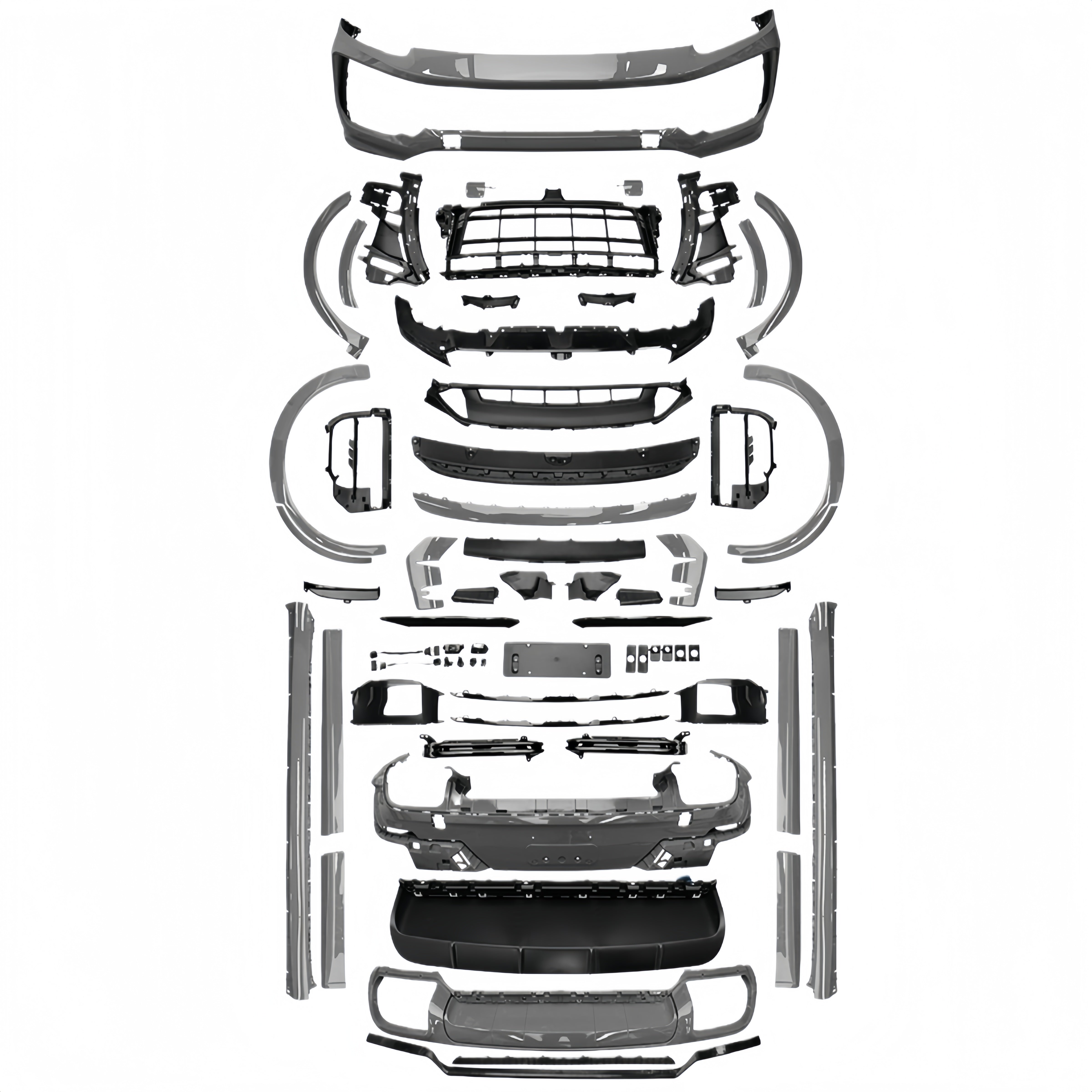 Porsche Cayenne 9Y0.1 Coupe Upgrade to 9Y0.2 Turbo SD Style Plastic PP Conversion Body Kit For 2018-2024