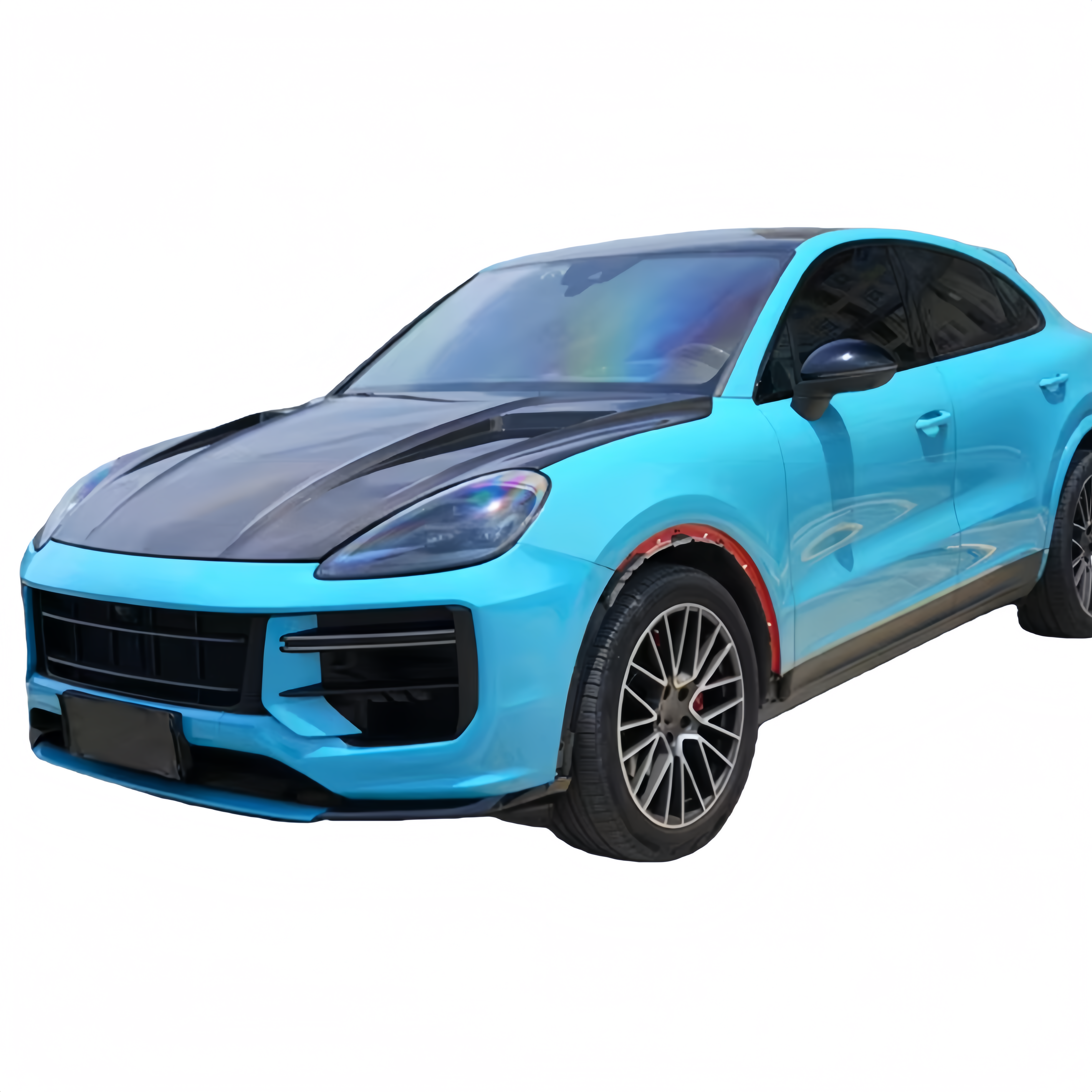 Porsche Cayenne 9Y0.1 Coupe Upgrade to 9Y0.2 Turbo SD Style Plastic PP Conversion Body Kit For 2018-2024