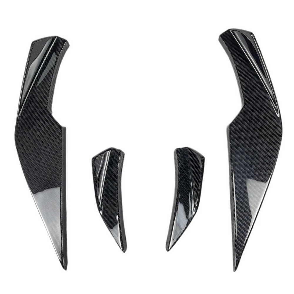 BMW M3 G80 M4 G82 G83 2021+ VS Style Prepreg Dry Carbon Fiber Front Bumper Canards Splitter