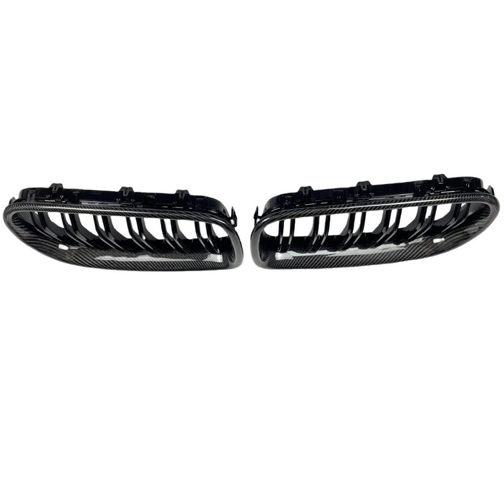 BMW 5 Series F10 F18 M5 Real Carbon Fiber Front Grills Double Slat Kidney Grill