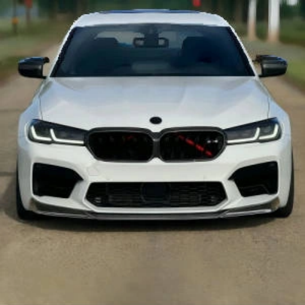 BMW M5 F90 2021+ CS Style Real Carbon Fiber Front Bumper Lip Splitter