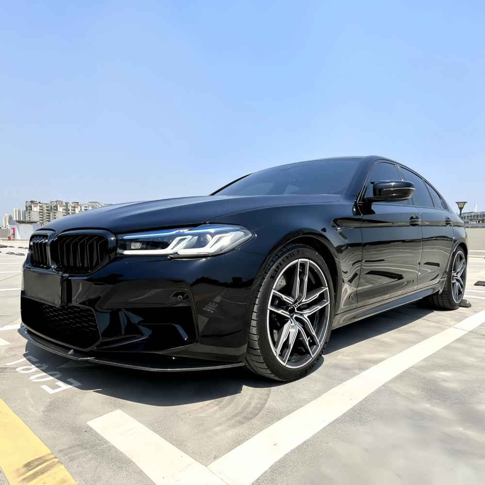BMW M5 F90 2020+ ST Style Real Carbon Fiber Front Lip Splitter