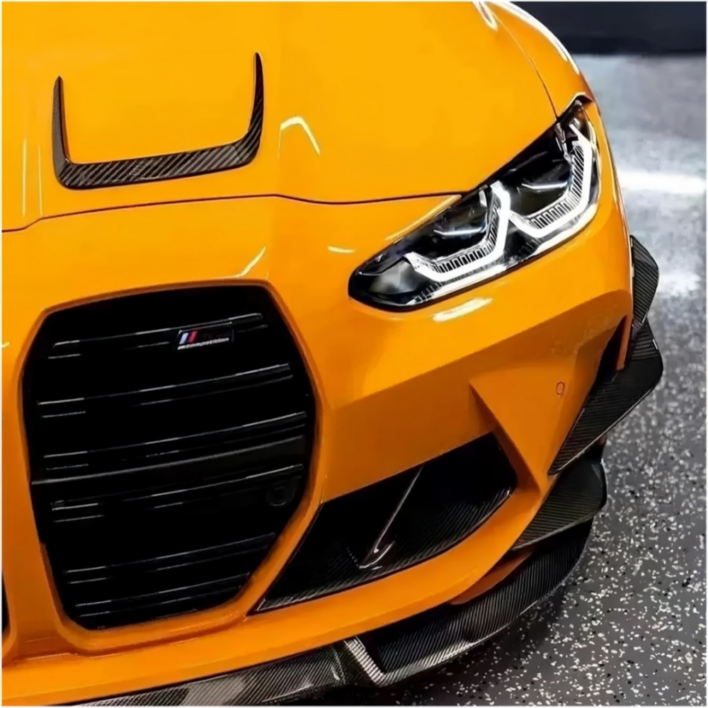BMW M3 G80 M4 G82 G83 2021+ VS Style Prepreg Dry Carbon Fiber Front Bumper Canards Splitter