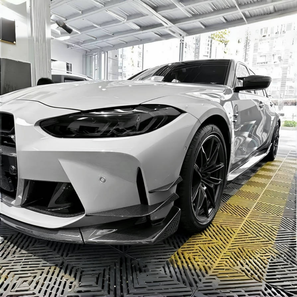 BMW M3 G80 M4 G82 G83 2021+ VS Style Prepreg Dry Carbon Fiber Front Bumper Canards Splitter