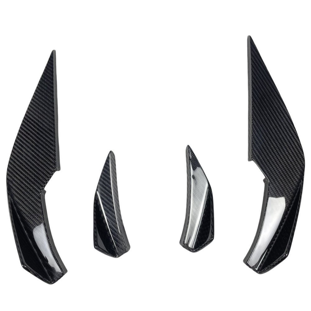 BMW M3 G80 M4 G82 G83 2021+ VS Style Prepreg Dry Carbon Fiber Front Bumper Canards Splitter