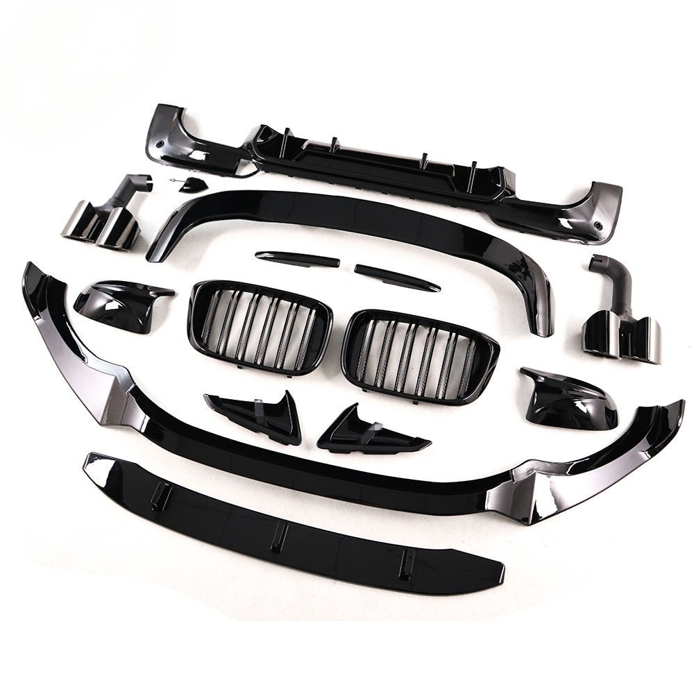 Plastic ABS Splitter Lip Rear Diffuser Body Kit Front Bumper Side Skirts Spoiler Car Auto Part for BMW X3 G01 2018-2021