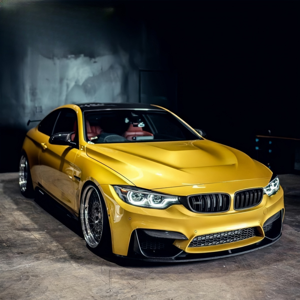 BMW F80 M3 F82 F83 M4 Real Carbon Fiber Front Bumper Upper Fang Trim