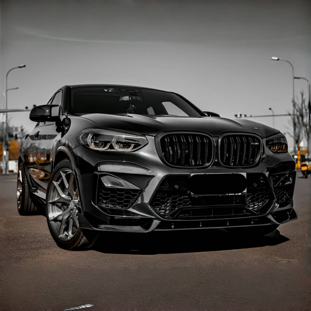 BMW F97 X3M F98 X4M 2019-2023 AE Style Real Carbon Fiber Front Bumper Lip