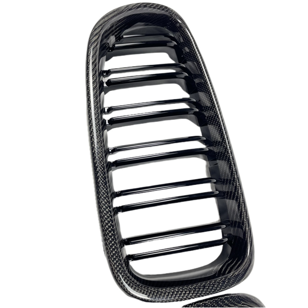 BMW 5 Series F10 F18 M5 Real Carbon Fiber Front Grills Double Slat Kidney Grill