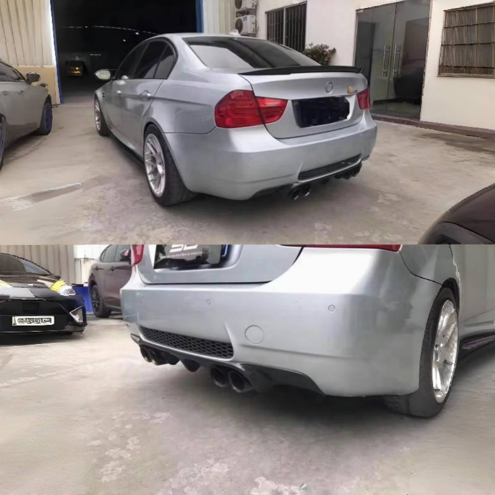 BMW 3 series E90 M3 2005-2013 SD Style Real Carbon Fiber  Rear Bumper Lip