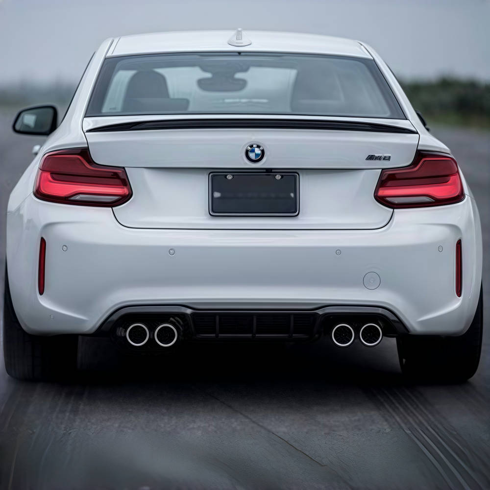 BMW M2 F87 AK Style Dry Carbon Fiber  Rear Bumper Lip