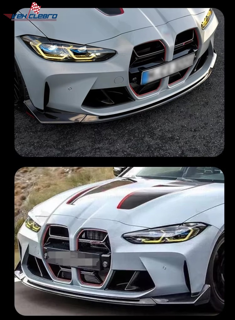 BMW M3 G80 M4 G82 CSL Style Dry Carbon Fiber Front Lip Splitter