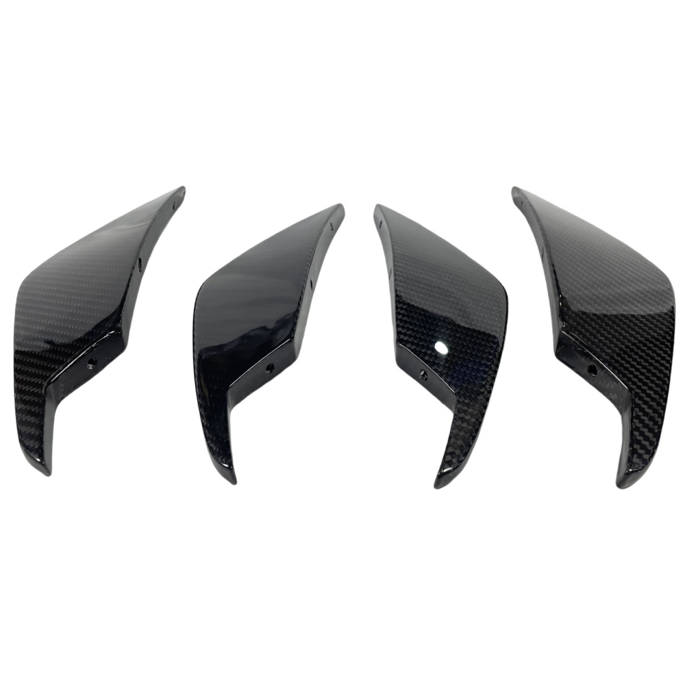BMW G80 M3 G82 M4 AC Style Prepreg Dry Carbon Fiber  Front Bumper Canards Splitter