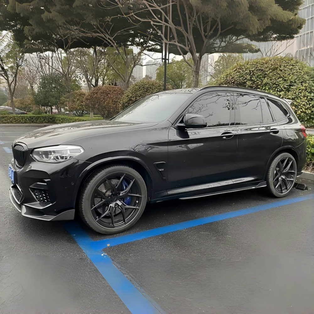 BMW F97 X3M F98 X4M 2019-2021 AE Style Real Carbon Fiber Side Skirts