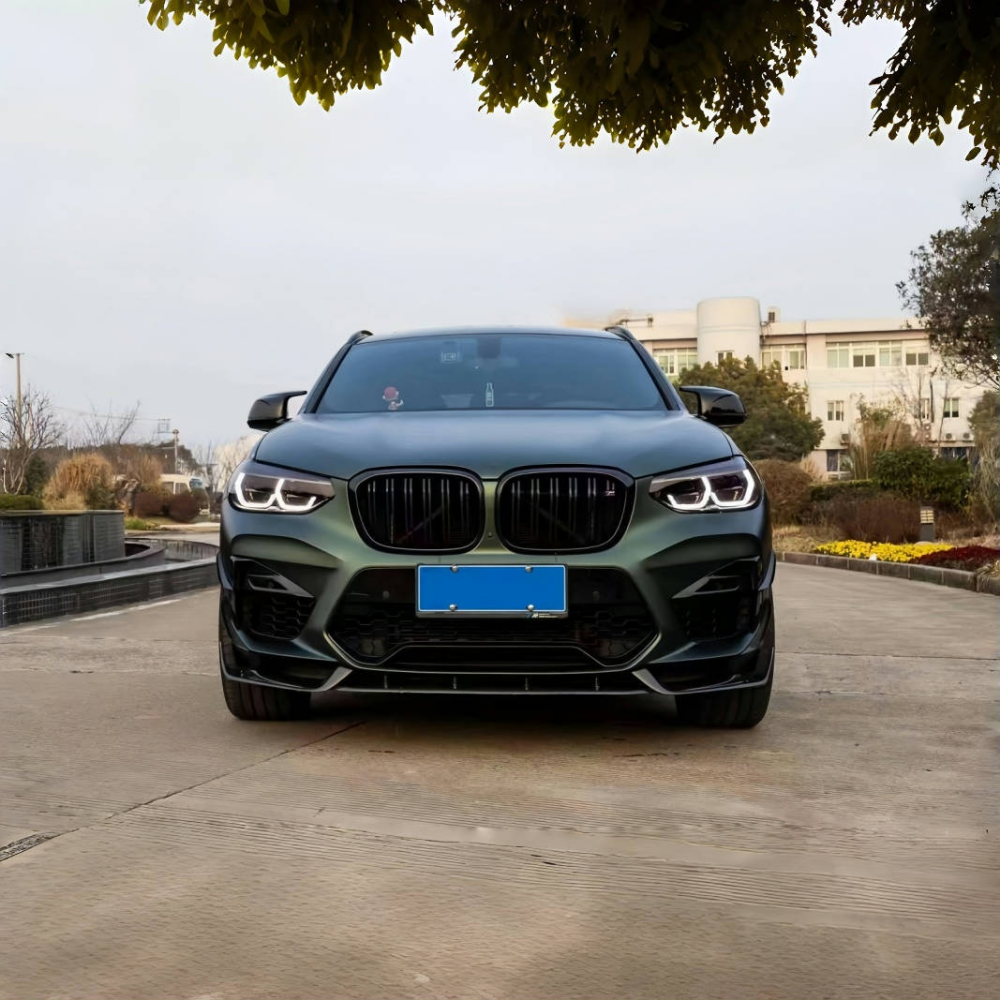 BMW F97 X3M F98 X4M 2019-2023 AE Style Real Carbon Fiber Front Bumper Lip