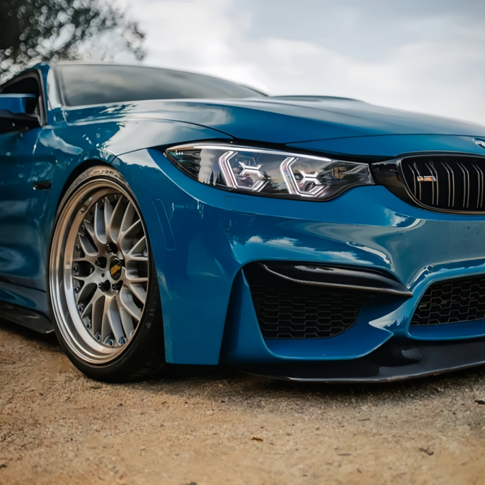 BMW F80 M3 F82 F83 M4 Real Carbon Fiber Front Bumper Upper Fang Trim