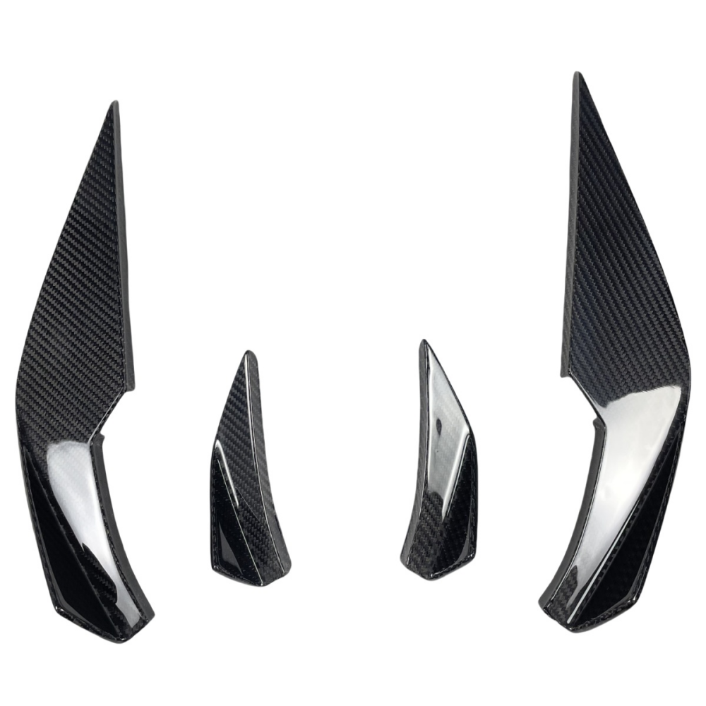BMW M3 G80 M4 G82 G83 2021+ VS Style Prepreg Dry Carbon Fiber Front Bumper Canards Splitter