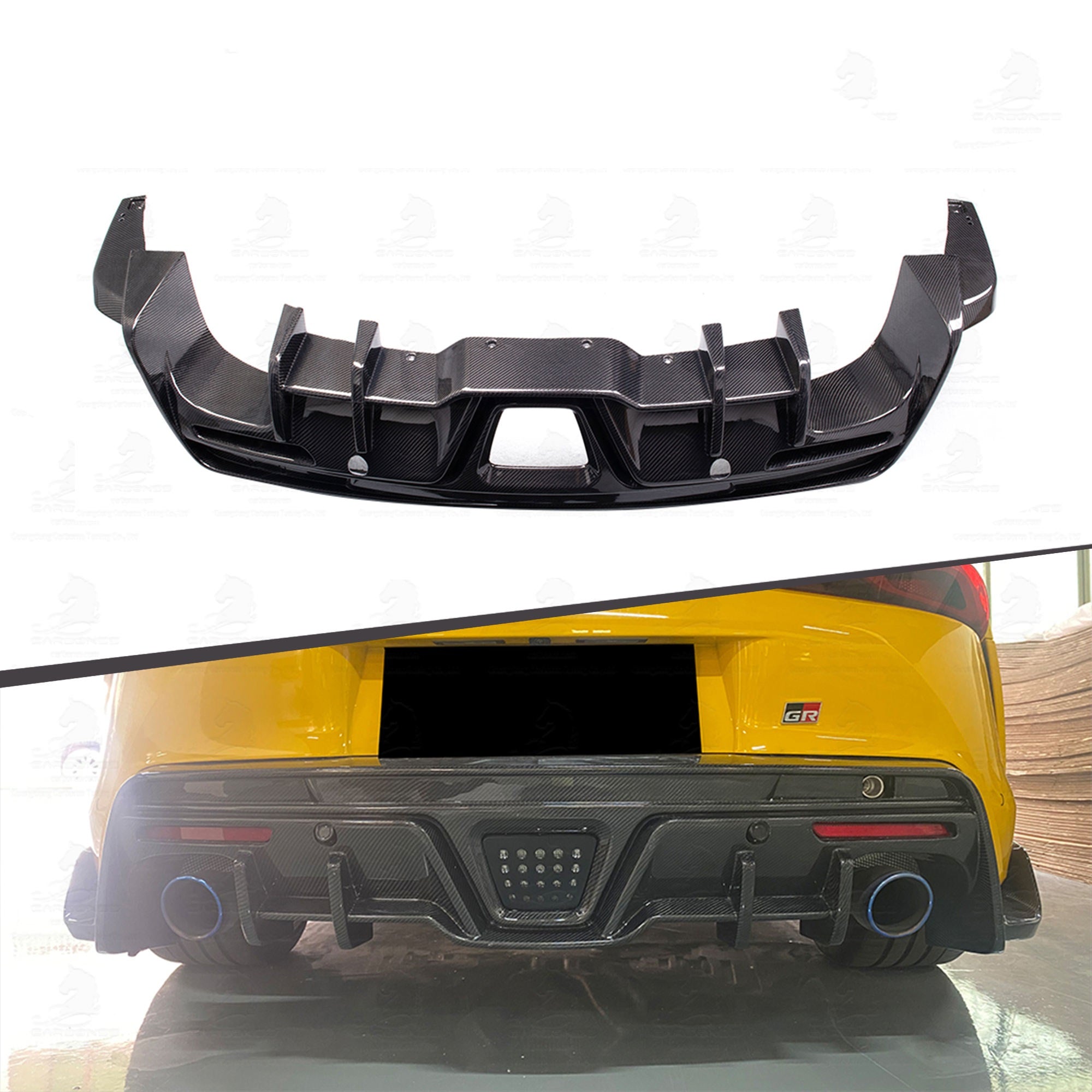 Carbon Fiber Rear Lip for Mk5 Car Parts Rear Bumper Lips Auto Body Kits for Toyota Supra A90 to Type Rear Bumper Diffuser 2019+