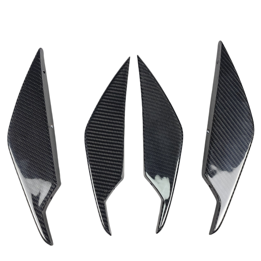 BMW G80 M3 G82 M4 AC Style Prepreg Dry Carbon Fiber  Front Bumper Canards Splitter