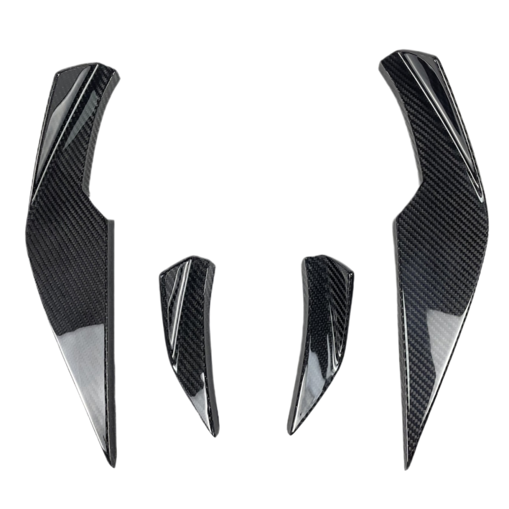 BMW M3 G80 M4 G82 G83 2021+ VS Style Prepreg Dry Carbon Fiber Front Bumper Canards Splitter