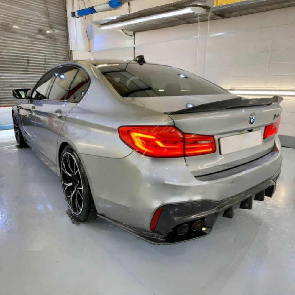 BMW G30 530i 540i F90 M5 M4 Style Prepreg Dry Carbon Fiber Rear Trunk Spoiler Wing