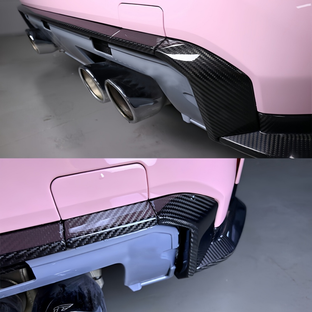 Bmw M3 G80 M4 G82 Replacement Style Dry Carbon Fiber Rear Bumper Diffuser Trim