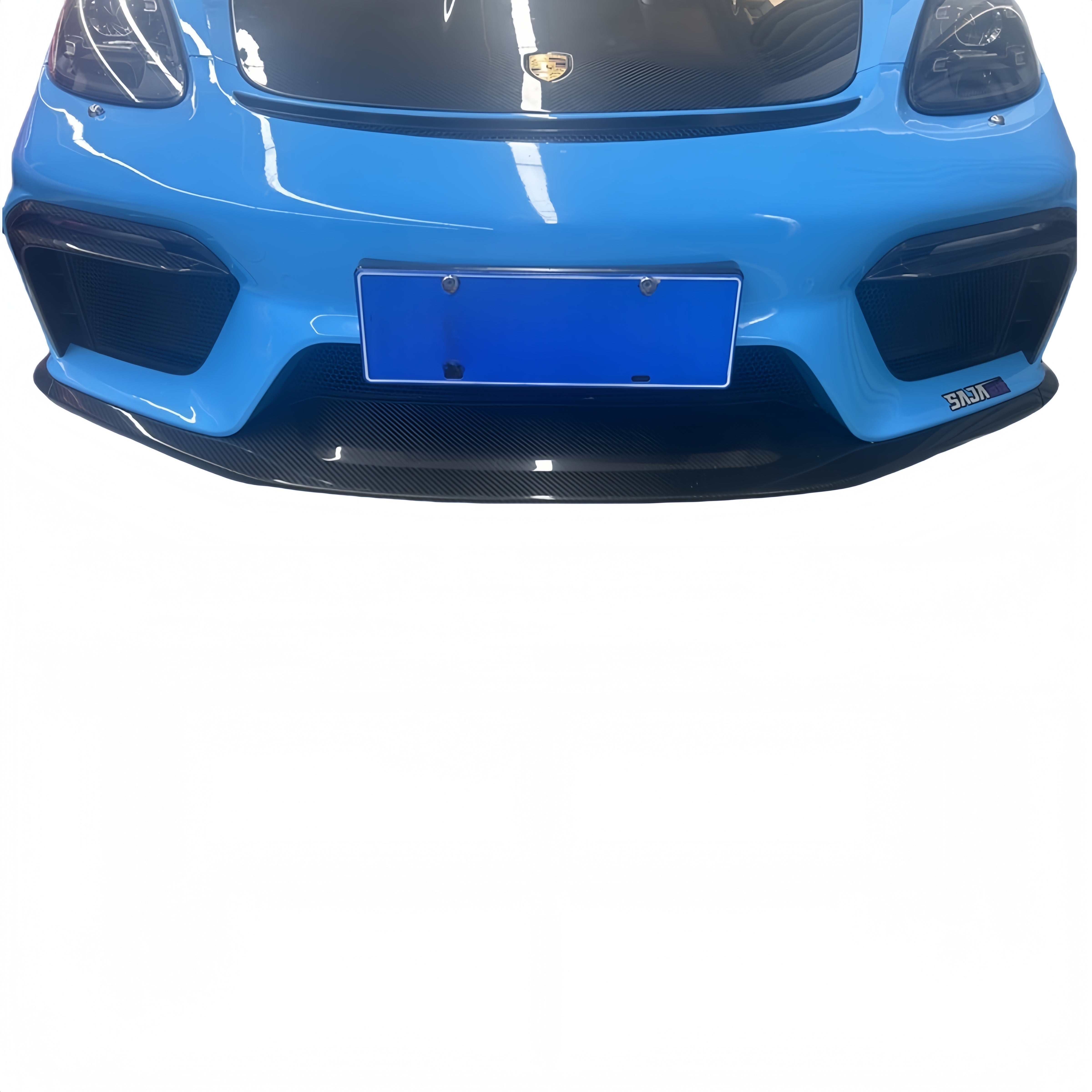 Prepreg Dry Carbon Fiber GT4 RS Style Front Bumper Lip/Corner Splitters for Porsche 718 981 982 Boxster Cayman
