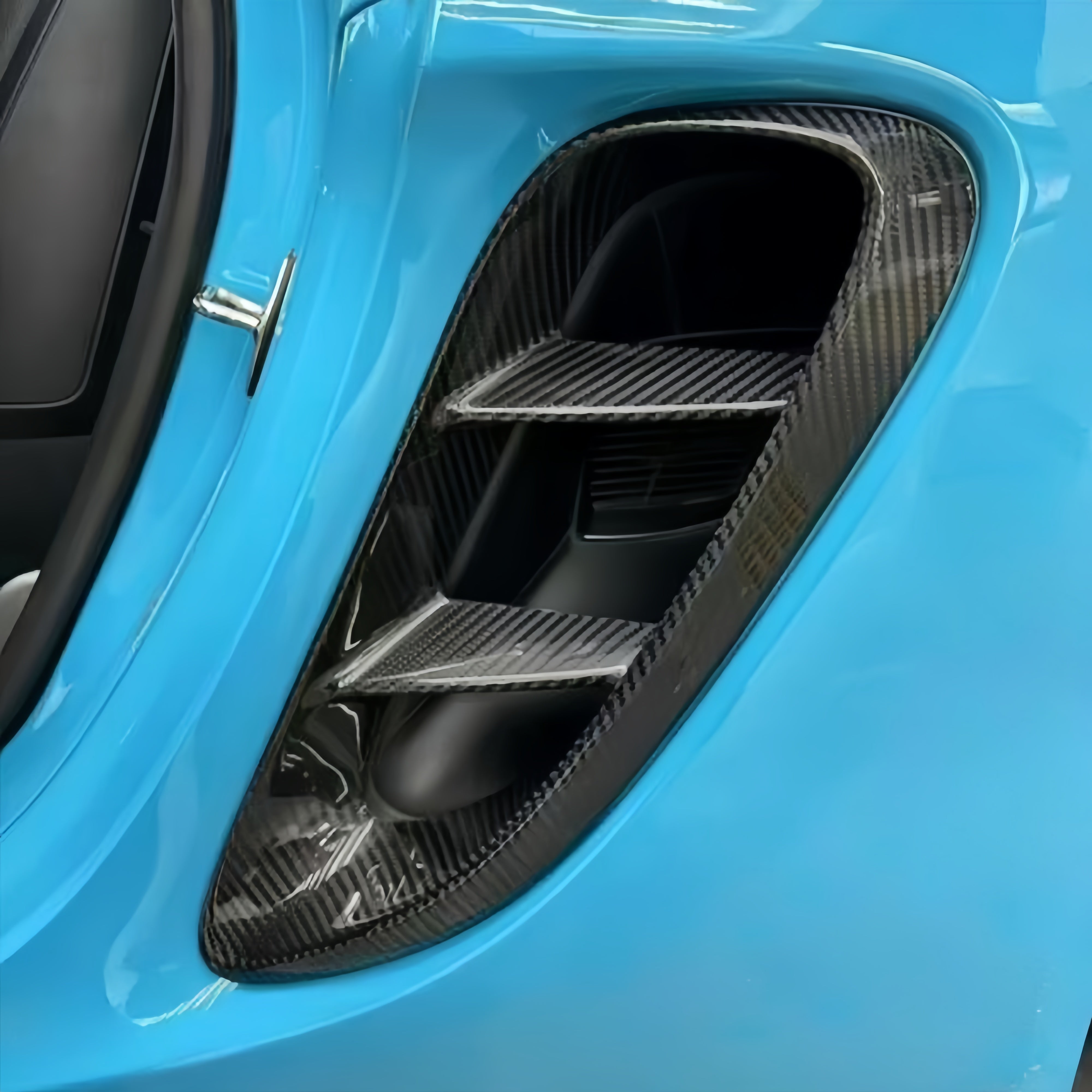 Prepreg Dry Carbon Fiber Side Intake Scoops for Porsche 718 Cayman (981/982)