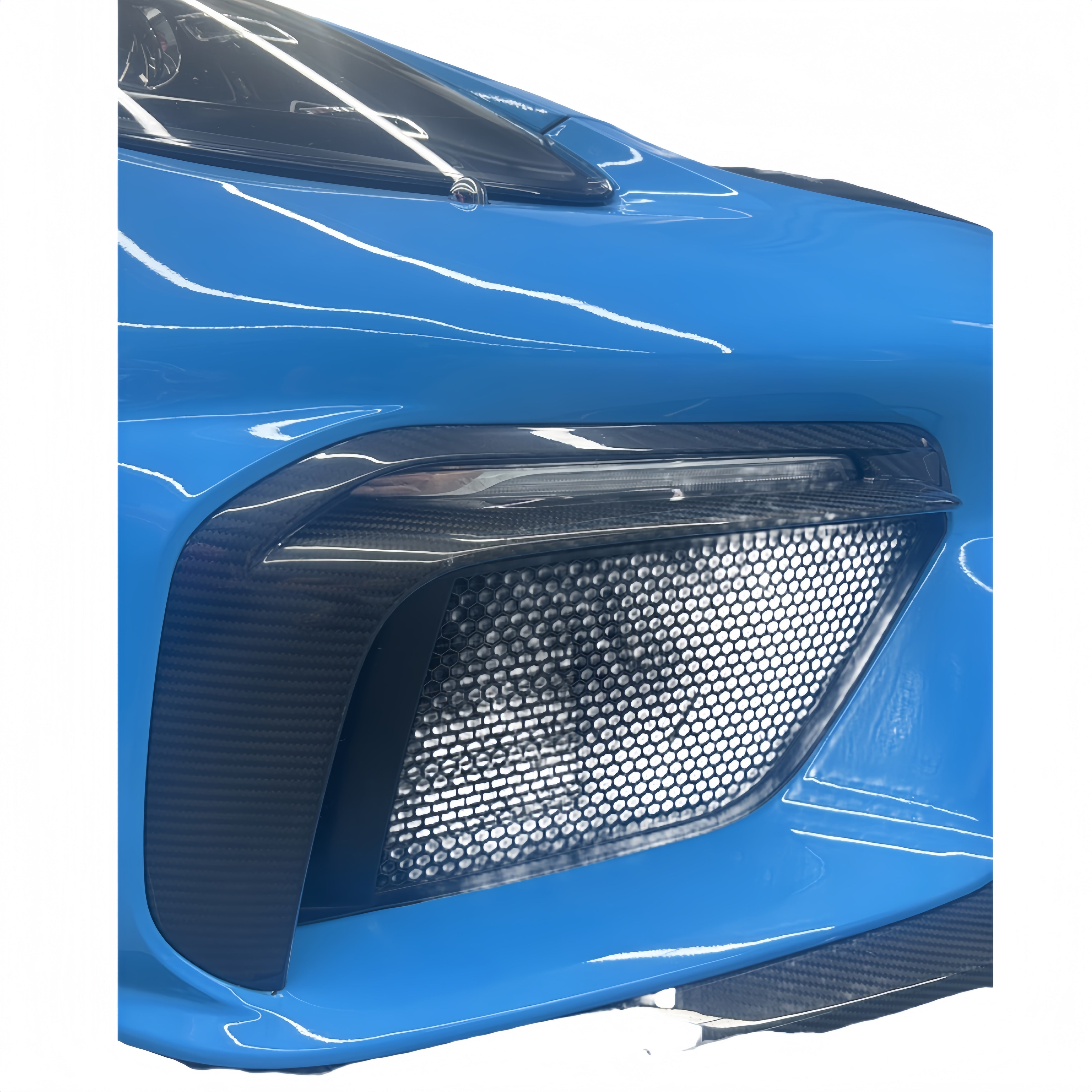 Prepreg Dry Carbon Fiber GT4 RS Style Headlight Trim for Porsche 718 981 982 Boxster Cayman