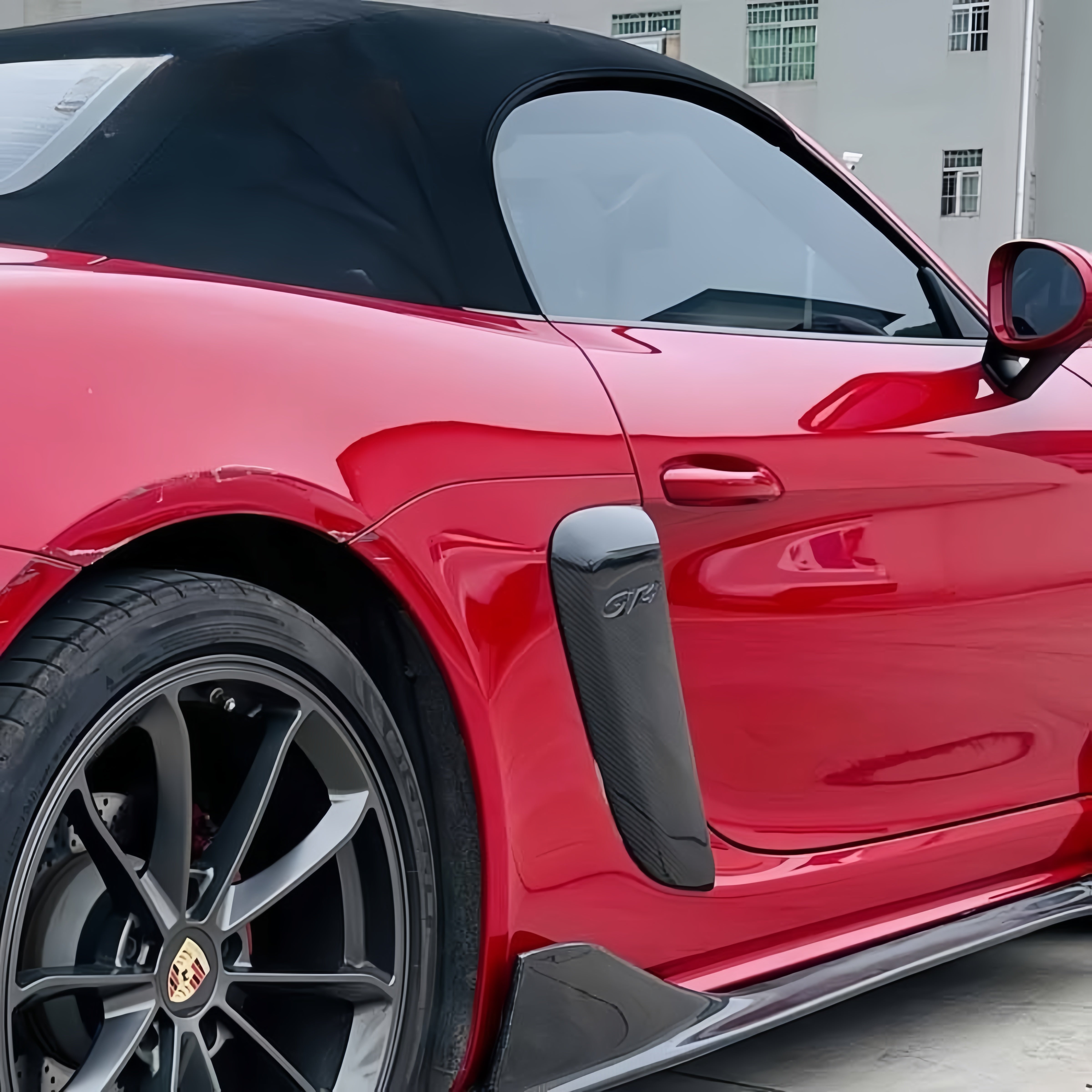 Prepreg Dry Carbon Fiber Side Air Intakes upgrade parts GT4 Style for Porsche 718 Boxster Cayman (981/982)  2016-2023