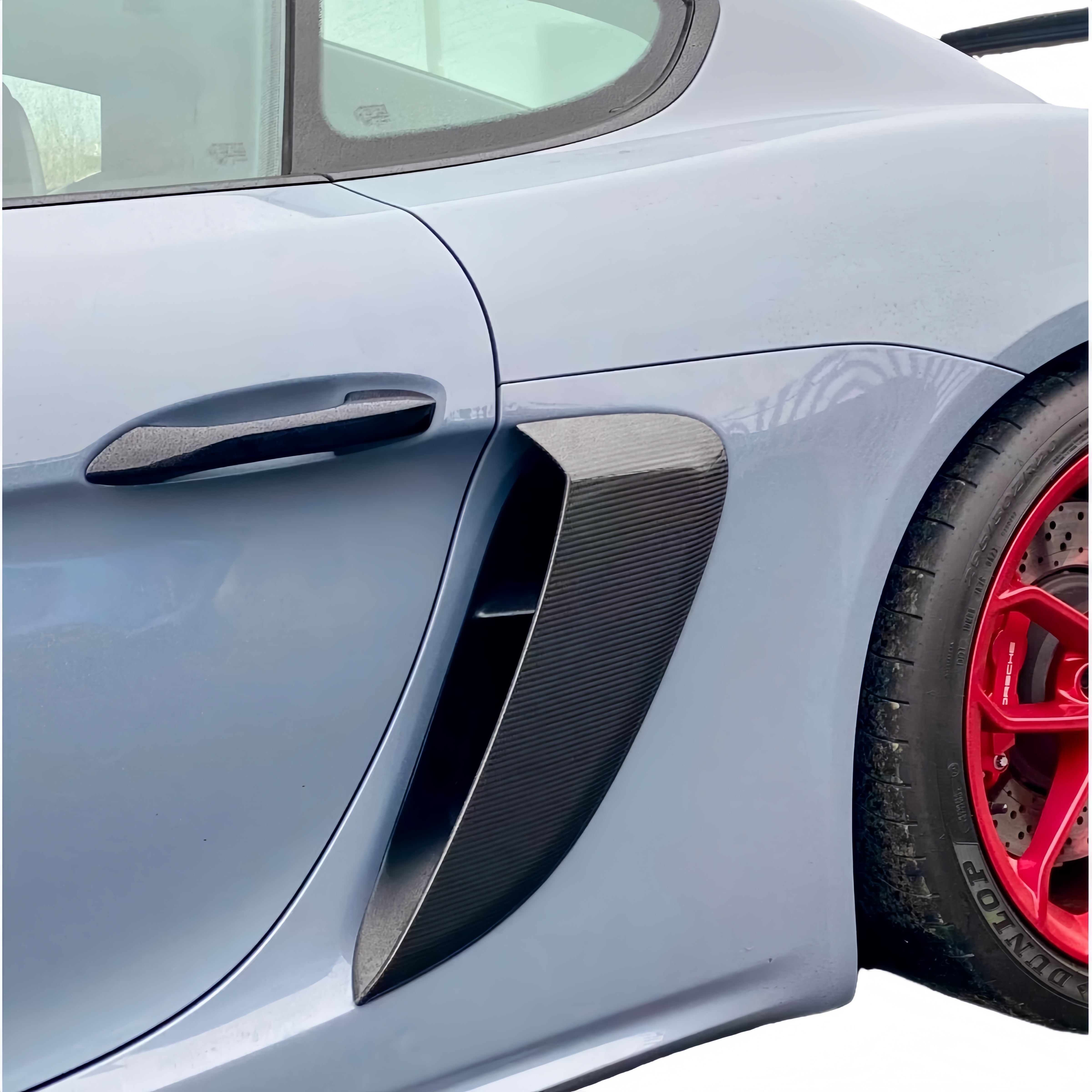 Prepreg Dry Carbon Fiber Side Intake Scoops GT4 RS Style for Porsche 718 Cayman (981/982)
