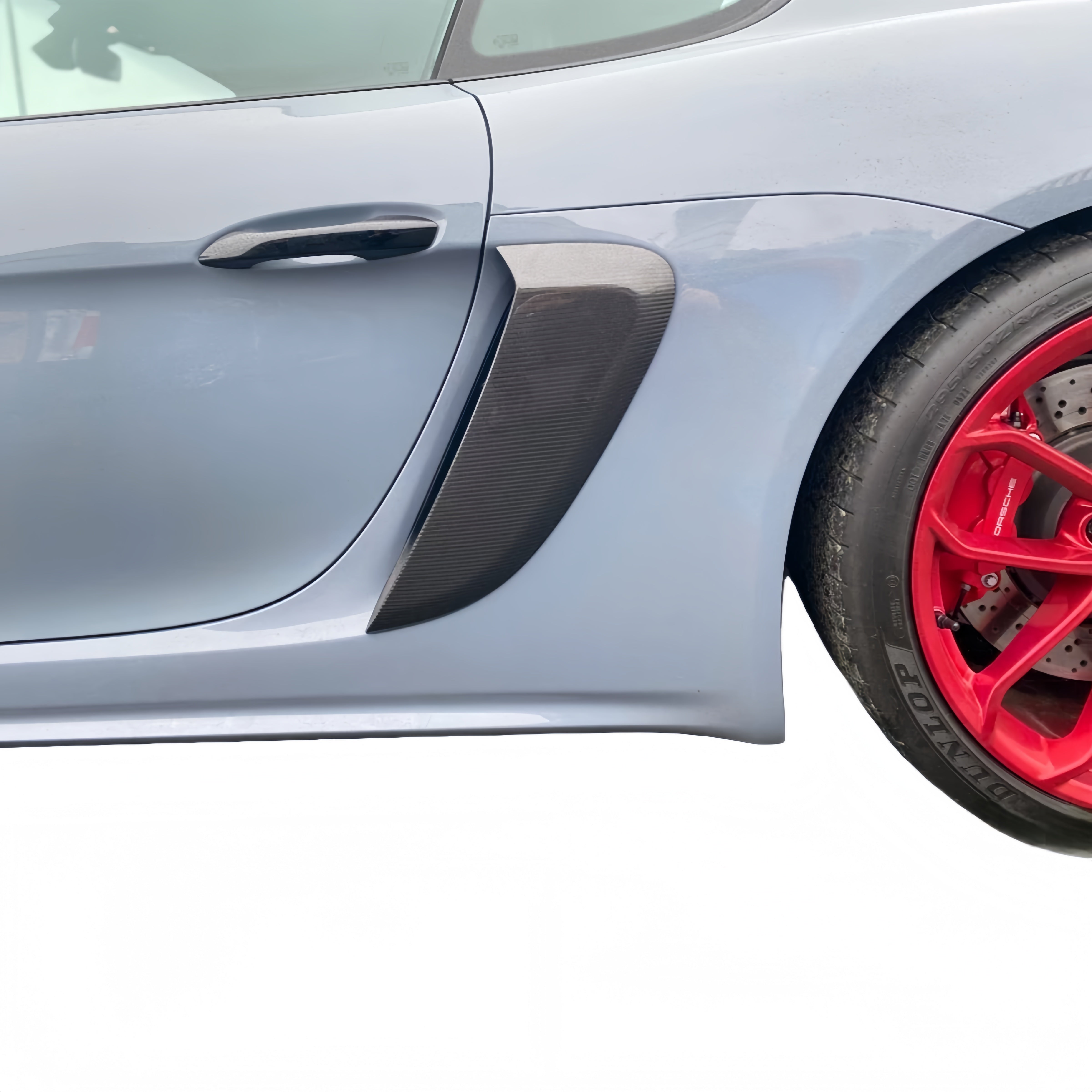 Prepreg Dry Carbon Fiber Side Intake Scoops GT4 RS Style for Porsche 718 Cayman (981/982)