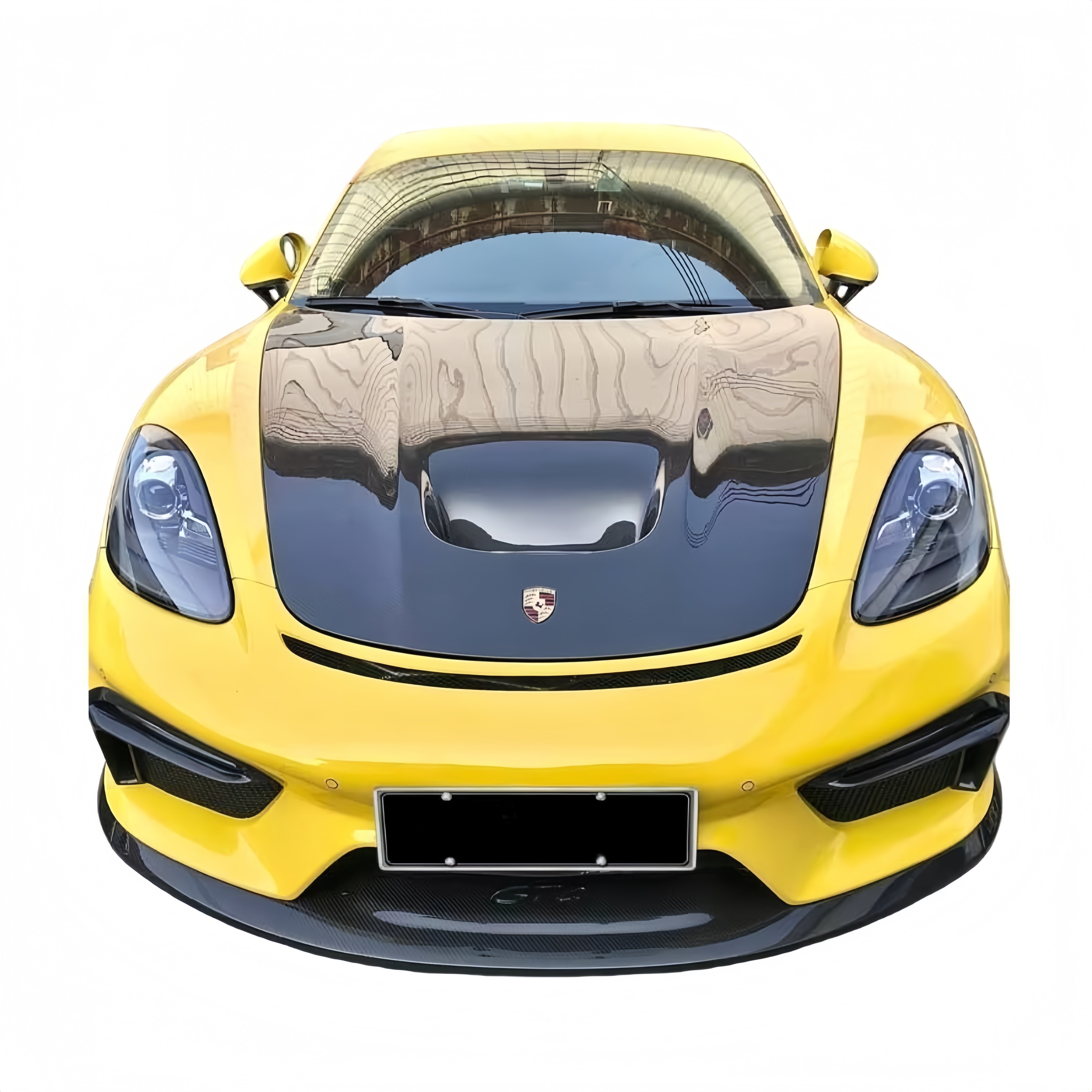 Prepreg Dry Carbon Fiber Front Lip Splitter Bumper for Porsche 718 (981/982) GT4 Style 2016-2023