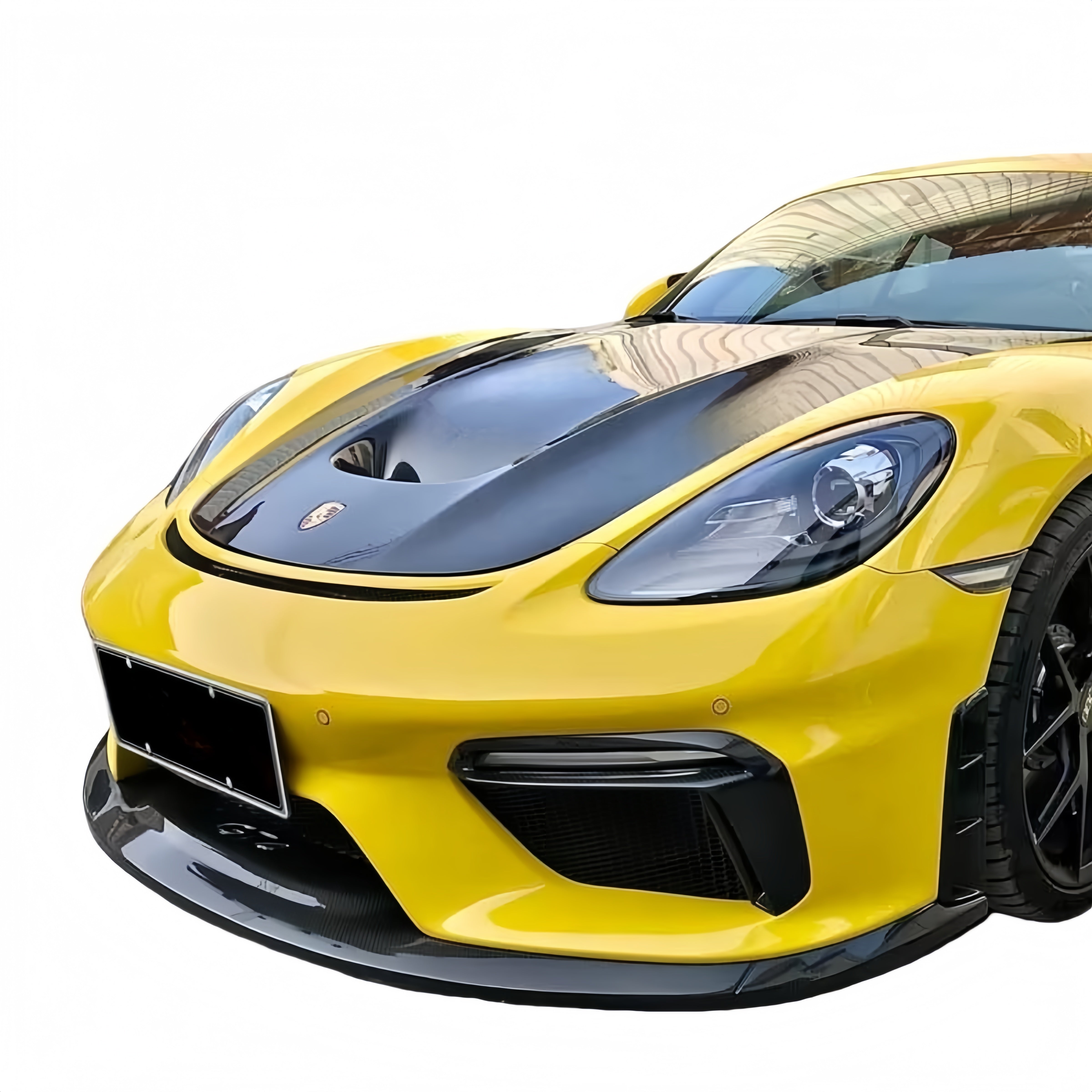 Prepreg Dry Carbon Fiber Front Lip Splitter Bumper for Porsche 718 (981/982) GT4 Style 2016-2023