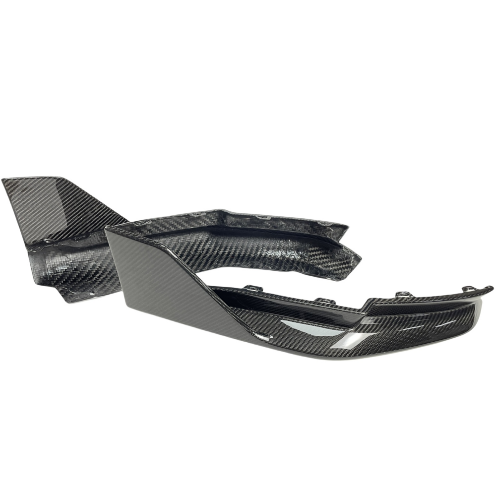 BMW G80 M3 2021+ MP Style Prepreg Dry Carbon Fiber Rear Bumper Canard Splitters