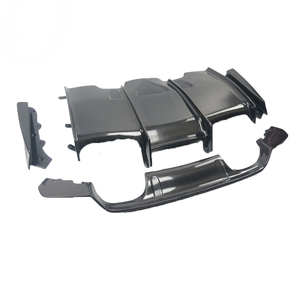 4 PCS PSM Type Auto Carbon Fiber Bumper Rear Diffuser for BMW F80 F82 F83 2015+