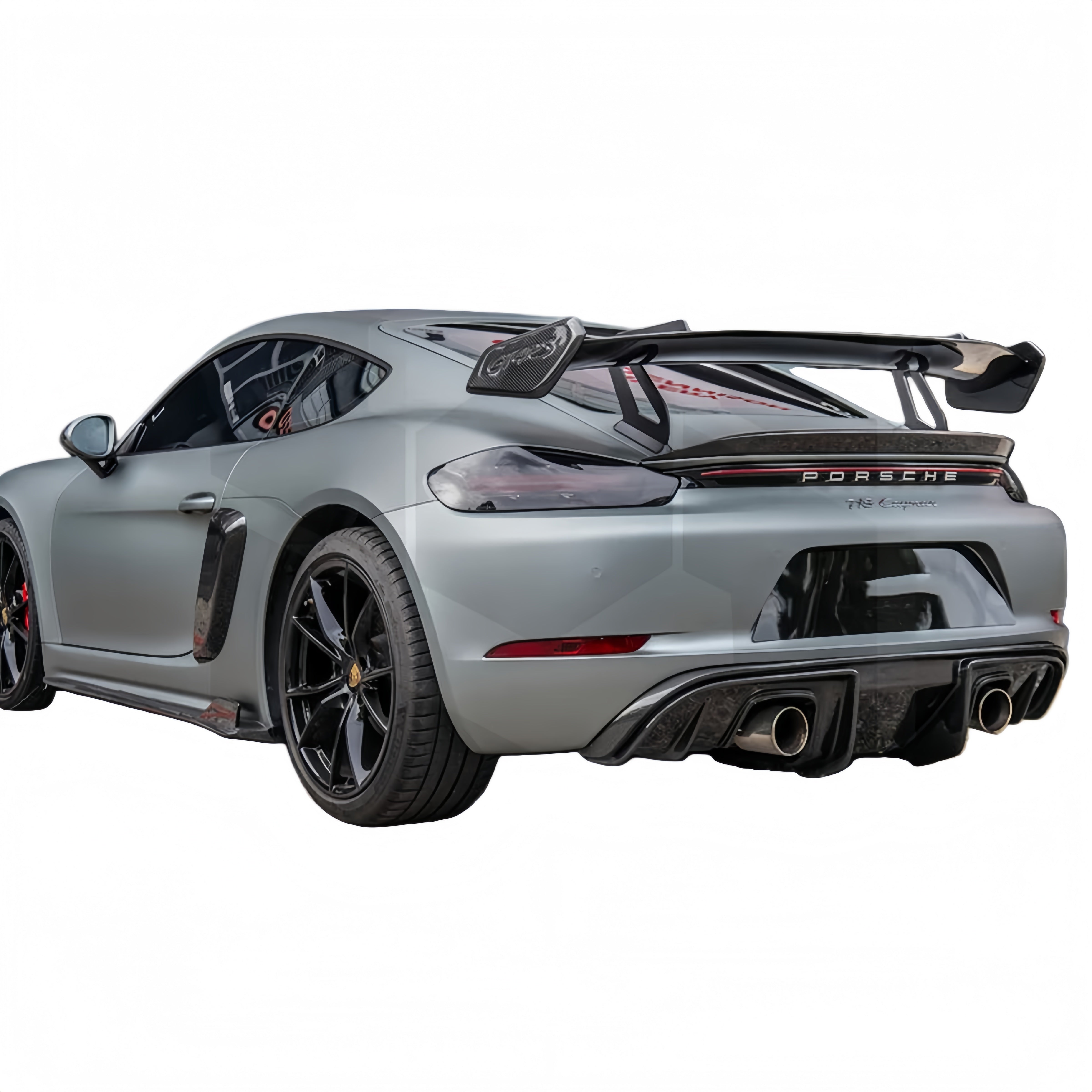 Prepreg Dry Carbon Fiber GT4 RS Style Rear Wing for Porsche 718 981/982 Boxster Cayman