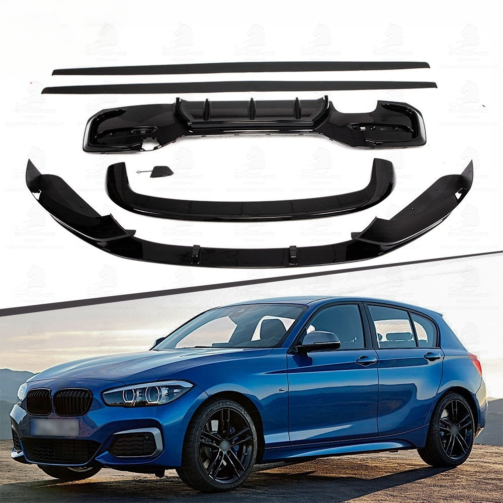 Car Auto Part Plastic ABS Front Bumper Splitter Lip Rear Diffuser Body Kit Side Skirts Spoiler for BMW F20 2015-2019
