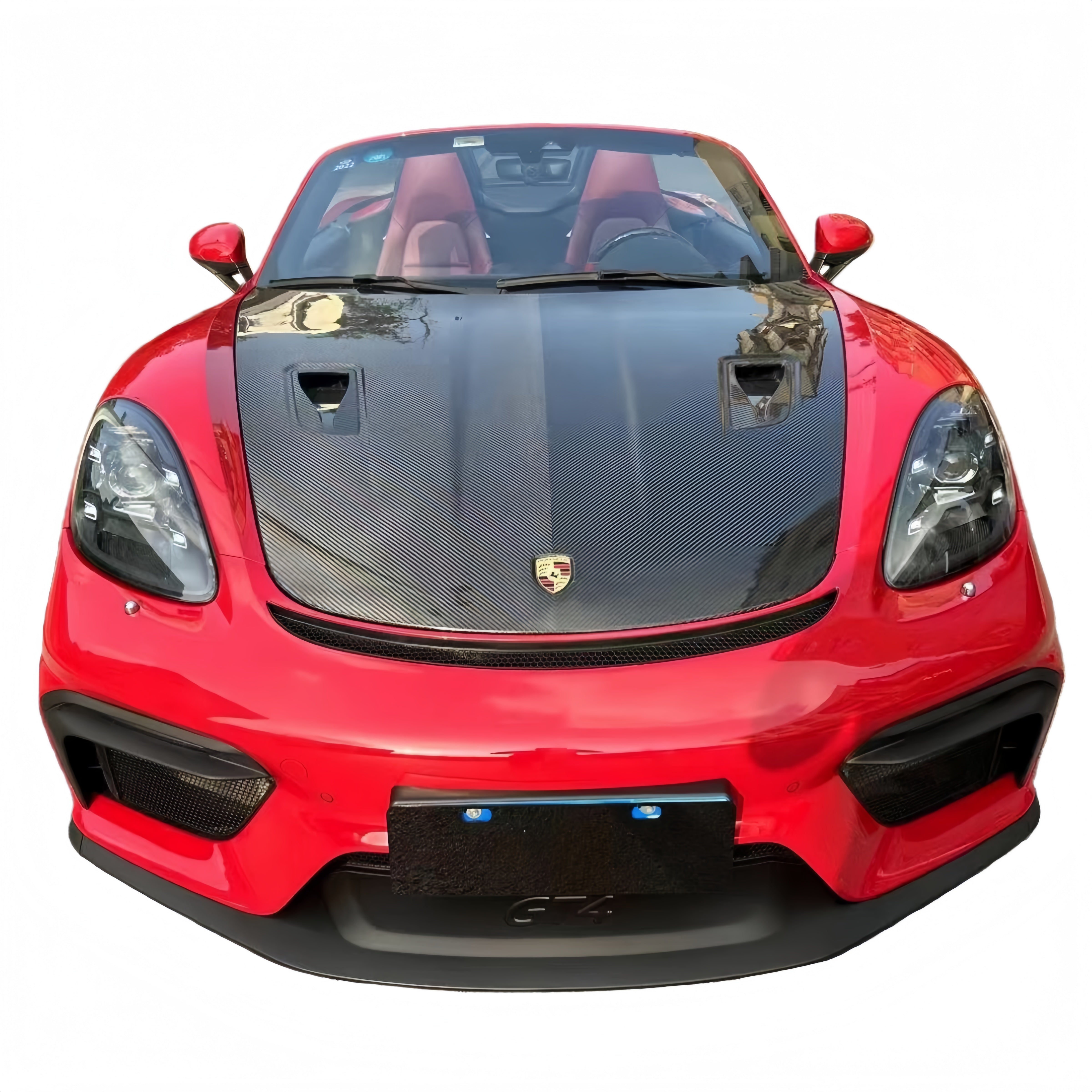 Pre-Preg Dry Carbon Fiber Hood Bonnet for Porsche 718 (981/982) GT4 RS Style 2016-2023